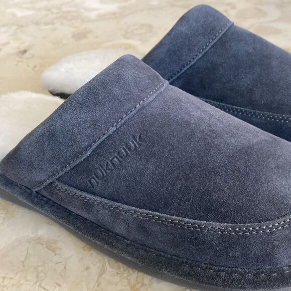 NEW! Nukbuuk Spencer Men’s Leather & Sheepskin Slippers - Picture 2 of 12